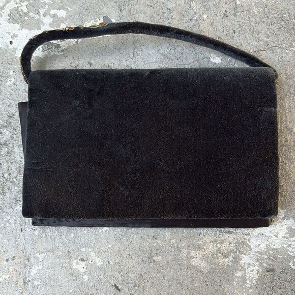 Vintage embroidered with metallic satin evening bag - Picture 3 of 10